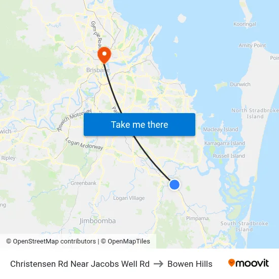 Christensen Rd Near Jacobs Well Rd to Bowen Hills map