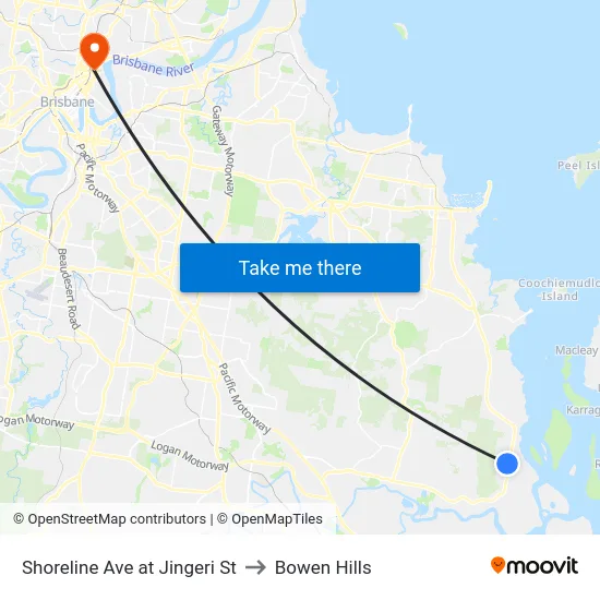 Shoreline Ave at Jingeri St to Bowen Hills map