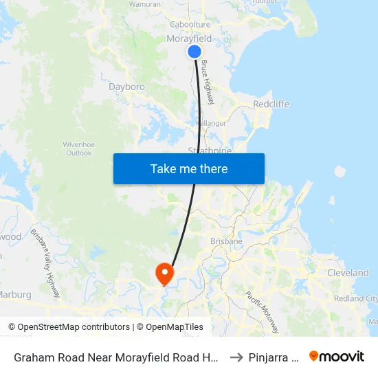 Graham Road Near Morayfield Road Hail 'N' Ride to Pinjarra Hills map