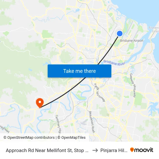 Approach Rd Near Mellifont St, Stop 31 to Pinjarra Hills map