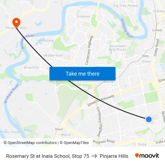 Rosemary St at Inala School, Stop 75 to Pinjarra Hills map