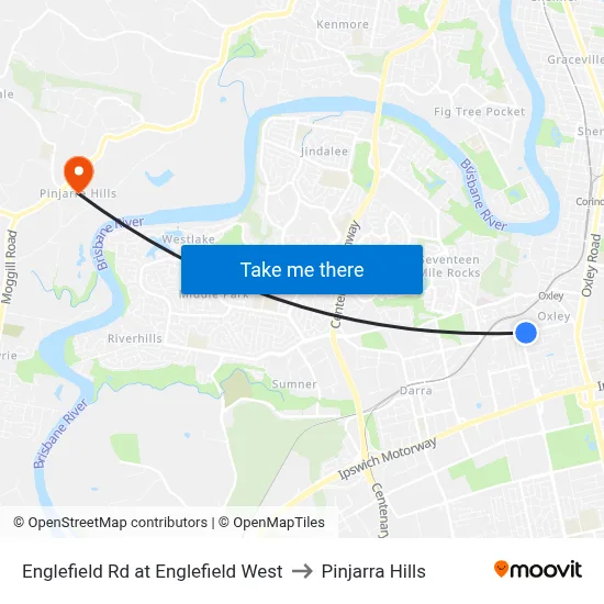 Englefield Rd at Englefield West to Pinjarra Hills map