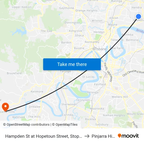 Hampden St at Hopetoun Street, Stop 30 to Pinjarra Hills map