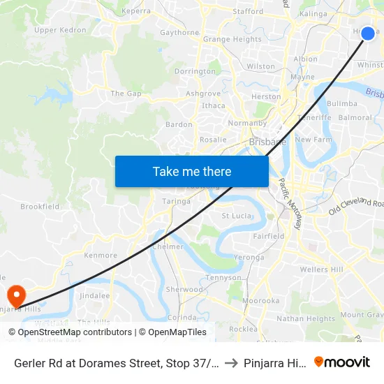 Gerler Rd at Dorames Street, Stop 37/36 to Pinjarra Hills map