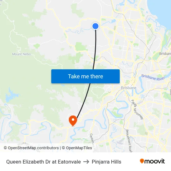Queen Elizabeth Dr at Eatonvale to Pinjarra Hills map