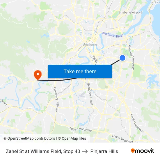 Zahel St at Williams Field, Stop 40 to Pinjarra Hills map