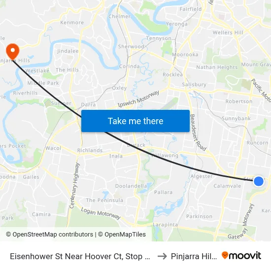 Eisenhower St Near Hoover Ct, Stop 88 to Pinjarra Hills map