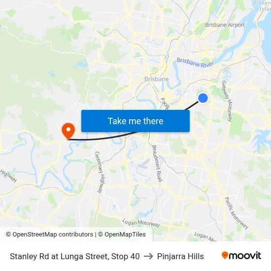Stanley Rd at Lunga Street, Stop 40 to Pinjarra Hills map