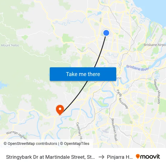 Stringybark Dr at Martindale Street, Stop 47 to Pinjarra Hills map