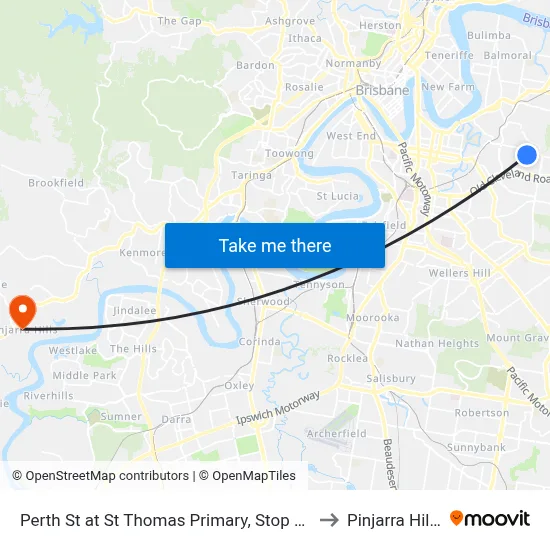 Perth St at St Thomas Primary, Stop 31 to Pinjarra Hills map