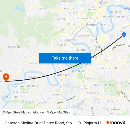 Oateson Skyline Dr at Darcy Road, Stop 40 to Pinjarra Hills map
