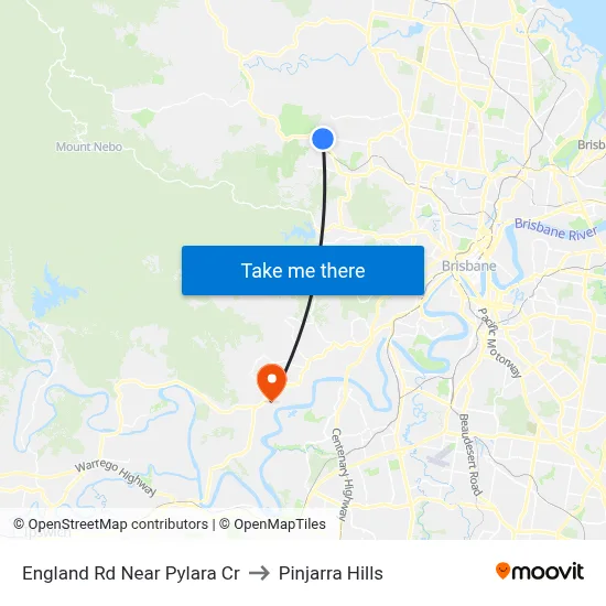 England Rd Near Pylara Cr to Pinjarra Hills map