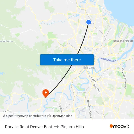Dorville Rd at Denver East to Pinjarra Hills map