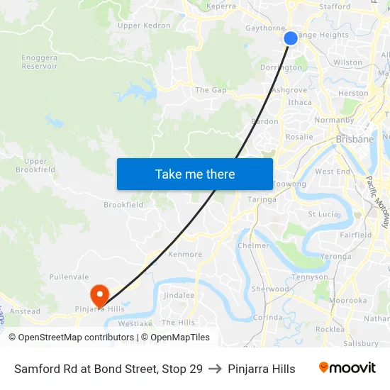 Samford Rd at Bond Street, Stop 29 to Pinjarra Hills map