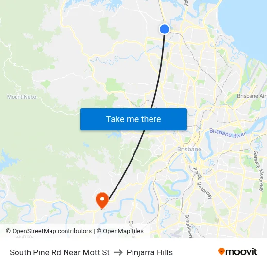 South Pine Rd Near Mott St to Pinjarra Hills map