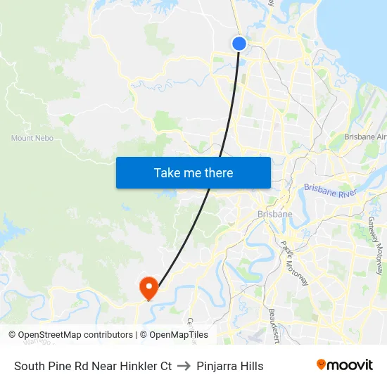 South Pine Rd Near Hinkler Ct to Pinjarra Hills map
