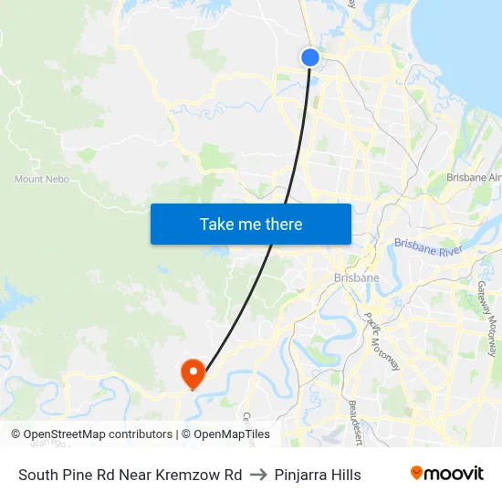 South Pine Rd Near Kremzow Rd to Pinjarra Hills map