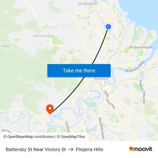 Battersby St Near Victory St to Pinjarra Hills map