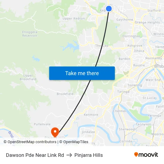 Dawson Pde Near Link Rd to Pinjarra Hills map