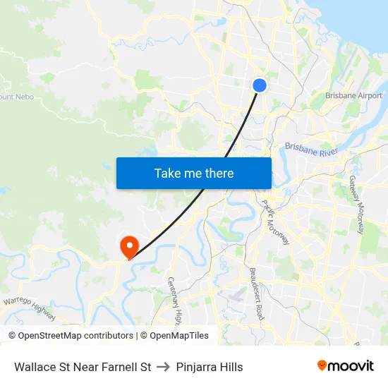 Wallace St Near Farnell St to Pinjarra Hills map
