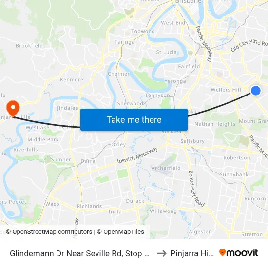 Glindemann Dr Near Seville Rd, Stop 47b to Pinjarra Hills map