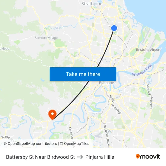 Battersby St Near Birdwood St to Pinjarra Hills map