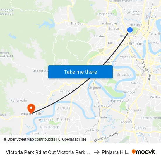 Victoria Park Rd at Qut Victoria Park Rd to Pinjarra Hills map