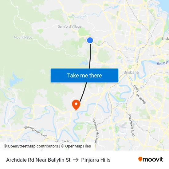 Archdale Rd Near Ballylin St to Pinjarra Hills map