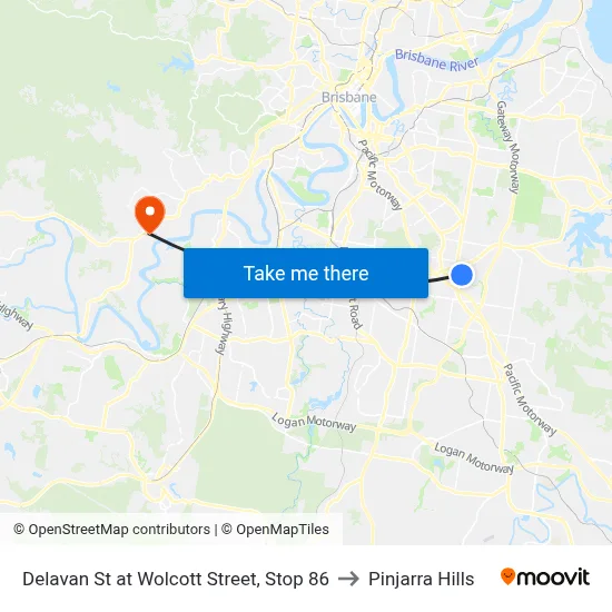 Delavan St at Wolcott Street, Stop 86 to Pinjarra Hills map