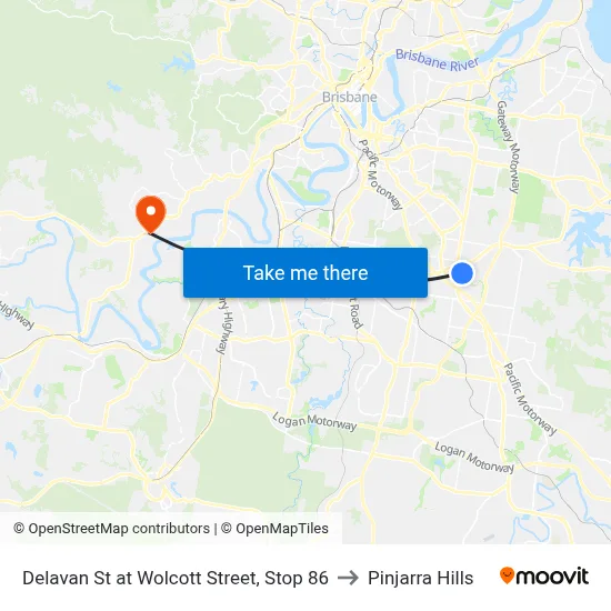 Delavan St at Wolcott Street, Stop 86 to Pinjarra Hills map