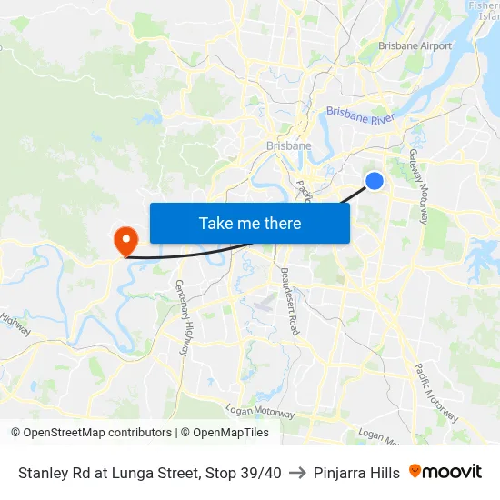 Stanley Rd at Lunga Street, Stop 39/40 to Pinjarra Hills map
