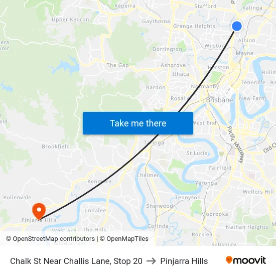 Chalk St Near Challis Lane, Stop 20 to Pinjarra Hills map