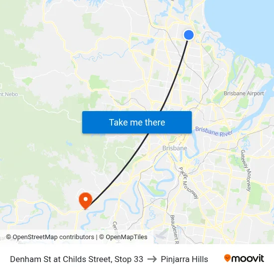 Denham St at Childs Street, Stop 33 to Pinjarra Hills map
