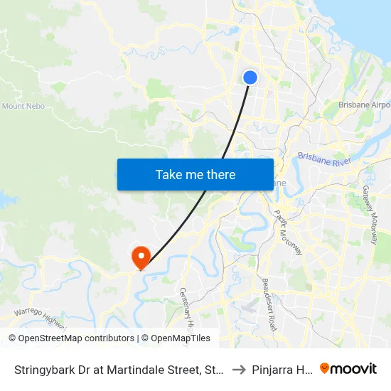 Stringybark Dr at Martindale Street, Stop 47 to Pinjarra Hills map
