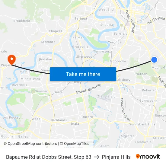 Bapaume Rd at Dobbs Street, Stop 63 to Pinjarra Hills map
