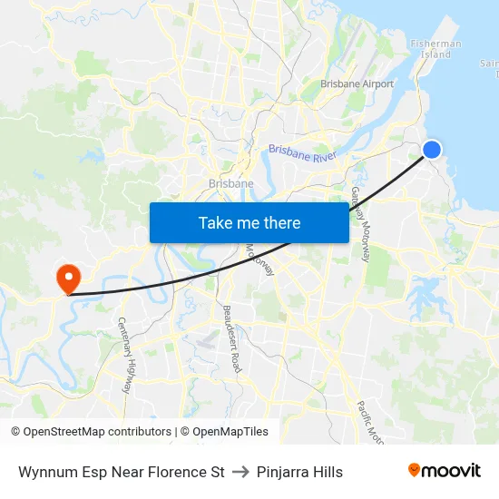 Wynnum Esp Near Florence St to Pinjarra Hills map