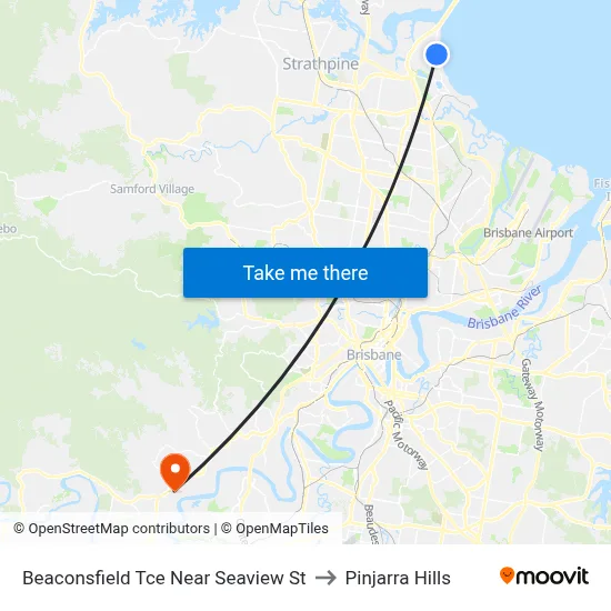 Beaconsfield Tce Near Seaview St to Pinjarra Hills map