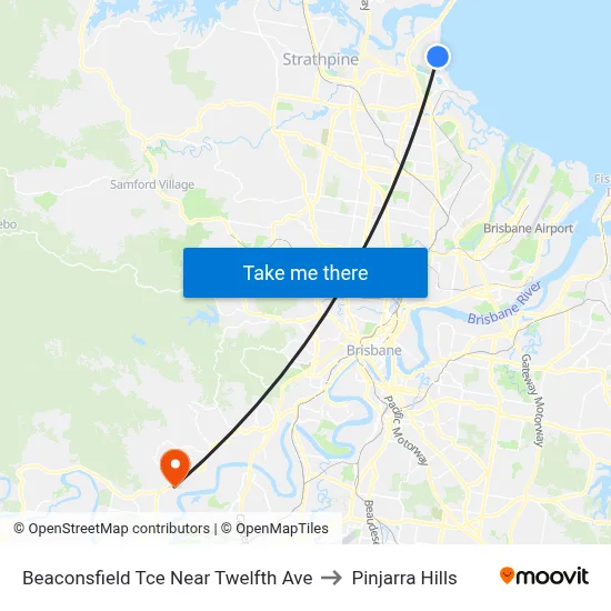 Beaconsfield Tce Near Twelfth Ave to Pinjarra Hills map
