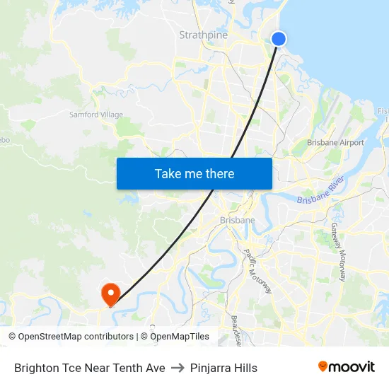 Brighton Tce Near Tenth Ave to Pinjarra Hills map