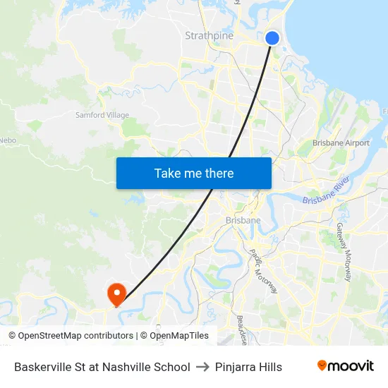Baskerville St at Nashville School to Pinjarra Hills map