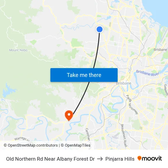 Old Northern Rd Near Albany Forest Dr to Pinjarra Hills map