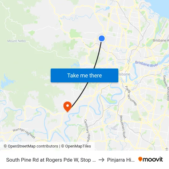 South Pine Rd at Rogers Pde W, Stop 44 to Pinjarra Hills map