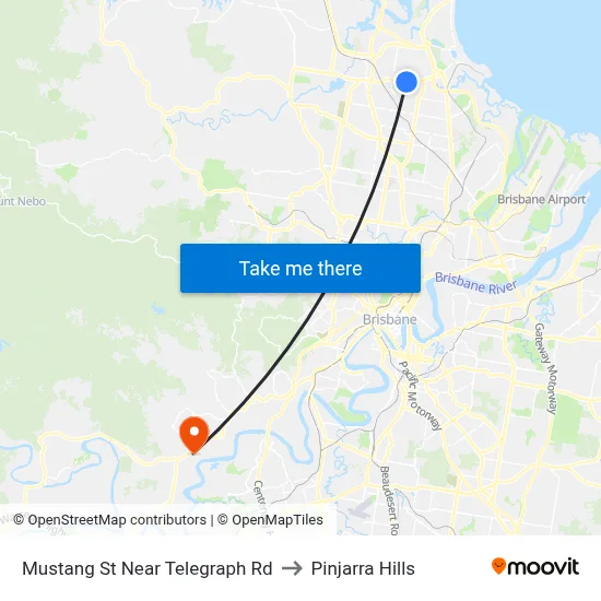 Mustang St Near Telegraph Rd to Pinjarra Hills map