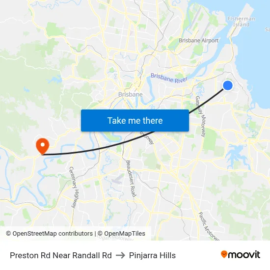 Preston Rd Near Randall Rd to Pinjarra Hills map