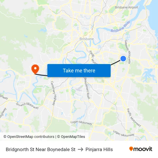 Bridgnorth St Near Boynedale St to Pinjarra Hills map