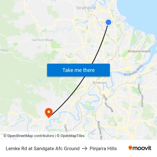 Lemke Rd at Sandgate Afc Ground to Pinjarra Hills map