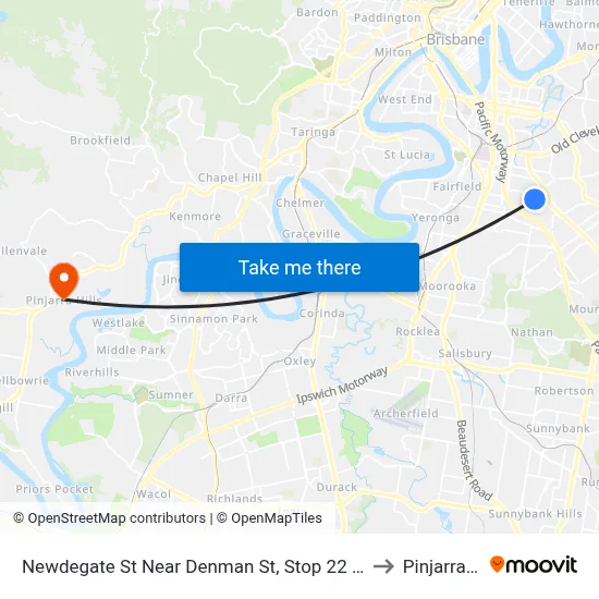 Newdegate St Near Denman St, Stop 22 - Temp Closure to Pinjarra Hills map