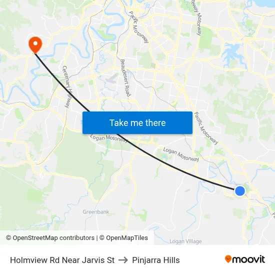 Holmview Rd Near Jarvis St to Pinjarra Hills map