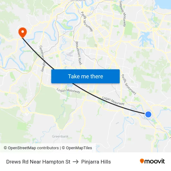 Drews Rd Near Hampton St to Pinjarra Hills map