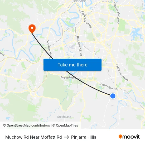 Muchow Rd Near Moffatt Rd to Pinjarra Hills map